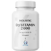 Holistic D3-vitamin 2000 IE (50 µg) 90 vegetabilske kapsler