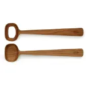 Kähler Hammershi Salat Servers-27 Cm-oak Bestikksett