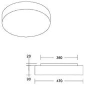 Brumberg LED-taklampe Celtis Maxi, 3 000 K, lilla
