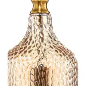 LINDBY pendellampe Drakar, 3-lys, ravfarget, glass, Ø 19,5 cm