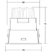 Brumberg Binato innfelt LED-spotlight, RC-dim-til-varm, hvit