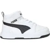 Puma Rebound V6 Mid Sneakers Kids, Shoes, White/Black, 31