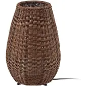 Bover LED-bordlampe Amphora, brun/rottingbrun, 47 cm