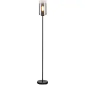 Freelight Ventotto gulvlampe, svart/røyk, høyde 165 cm, metall/glass