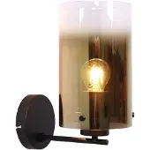 Freelight Ventotto vegglampe, svart/gull, bredde 15 cm, metall/glass