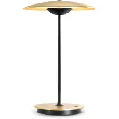 Marset LED-bordlampe med batteri «Ginger», aluminium, messing, dimbar.
