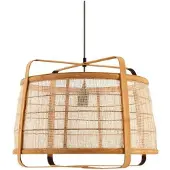 LINDBY hengelampe Liriana, bambus, jern, Ø 45 cm, E27