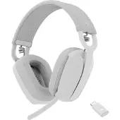 Logitech Zone Vibe Wireless - Hodesett - full størrelse - Bluetooth - trådløs - USB-C via Bluetooth-adapter - elfenbenshvit - Certified for Microsoft Teams