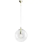 Aldex Hengelampe 562, glass klart, kappe/baldakin gull