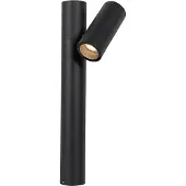 QAZQA Stående utendørslampe svart 50 cm justerbar - Duo