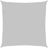 vidaXL Solseil lysegrå 3x3 m 100% polyester oxford