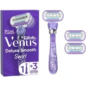 Gillette Deluxe Smooth Swirl Handle + 3 blades
