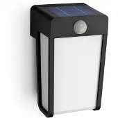 Philips LED-solcellelampe Shroud, svart/opal, sensor