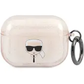 Karl Lagerfeld Glitter Karl's Head-etui for AirPods Pro - Gull