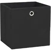 vidaXL Oppbevaringsbokser 4 stk uvevd stoff 28x28x28 cm svart