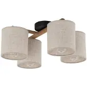 TK Lighting Taklampe Deva, 4 lyskilder, tekstil