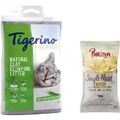 Tigerino Premium kattesand – nyklippet gress - Økonomipakke 2 x 12 kg