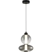 Eko-Light LED-hengelampe Daphne, glass grå-transparent, høyde 28 cm