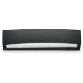 Ideal Lux utendørs vegglampe Andromeda, svart, bredde 45 cm