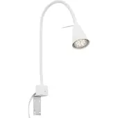Briloner Vegglampe Tuso, hvit, montering ved sengen, metall