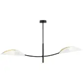 Emibig Taklampe Lotus, svart/hvit/gull, 2 lyskilder