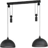 Eglo Winkworth pendellampe, svart, lengde 118 cm, metall, 2 lyskilder.