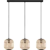 Eglo BORDESLEY long table pendant black/wood