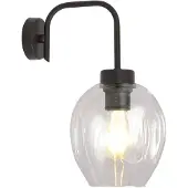 Emibig Vegglampe Lukka, 1 lyskilde, svart/klar