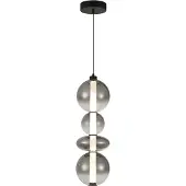 Eko-Light LED-hengelampe Daphne, glass grå-transparent, høyde 62 cm