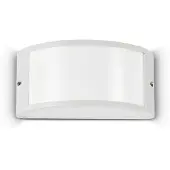 Ideal Lux utendørs vegglampe Rex 1, hvit, aluminium, IP44, E27