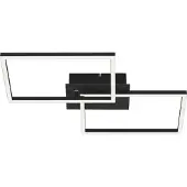 Briloner LED-taklampe Frame CCT, svart, 50 x 39 cm