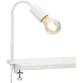 Briloner Klemmelampe Krampo Retro, med fleksibel arm, hvit