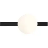 Aldex Vegglampe Garda, svart, metall, glass, 1 lyskilde