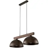 TK Lighting Hengelampe Oslo, brun, 2 lyskilder, 83 cm lang, E27