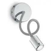 Ideal Lux LED-vegglampe Focus 1, kromfarget, 55 cm