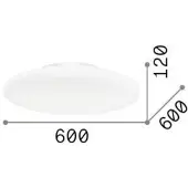Ideal Lux Smarties taklampe, opalt glass, Ø 60 cm