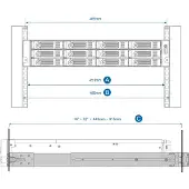 Qnap Tvs-47 1u/2u-serien Skyvepanelstativ