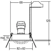 Brumberg innfelt spot Tirrel-S, fatning GU10, matt hvit