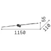 Ideal Lux LED-vegglampe Filo, messingfarget, bredde 115 cm