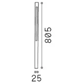 Ideal Lux LED-gatelampe Jedi antrasitt metall Høyde 80,5 cm