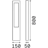 Ideal Lux Vega veilampe, brun, aluminium, høyde 80 cm