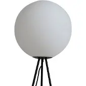 LUCANDE gulvlampe Kestralia, hvit, glass, Ø 35 cm, E27