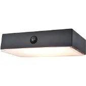 Lutec FADI, Overflatebehandlet, Rektangel, 6500 K, IP54, Sort