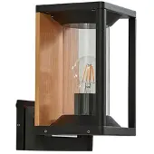 LUCANDE utendørs vegglampe Candina, svart, aluminium, IP65