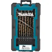 Makita D-67599 metall spiralbor-sett 1-9 mm (1, 1.5, 2, 2.5, 3, 3.5, 4, 4.5, 5, 5.5, 6, 6.5, 7, 7.5, 8, 8.5, 9 mm)