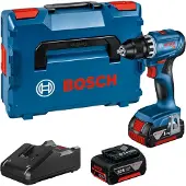 Bosch skrutrekker GSR 18V-45 i L-BOXX med 2 stk. 3,0Ah-batterier og lader GAL 18V-40