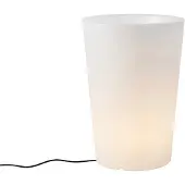 QAZQA Utendørs gulvlampe hvit 60 cm blomsterpotte IP44 - Verano