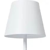 LINDBY LED oppladbar bordlampe Janea CUBE, hvit, metall