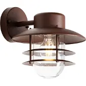 QAZQA Industriell vegglampe rustbrun IP44 - Shell