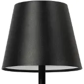 LINDBY LED oppladbar bordlampe Janea CUBE, svart, metall
